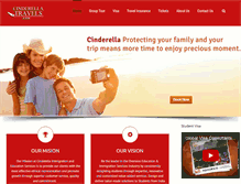 Tablet Screenshot of cinderellatravels.com